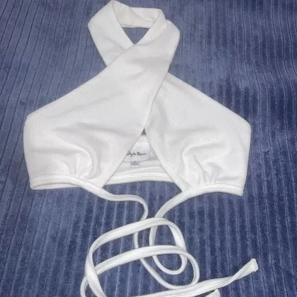 NWOT Sky to Moon White Halter Tie Top - Picture 3 of 6